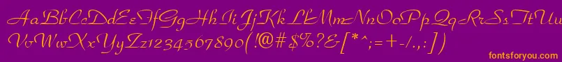 Parkplace Font – Orange Fonts on Purple Background