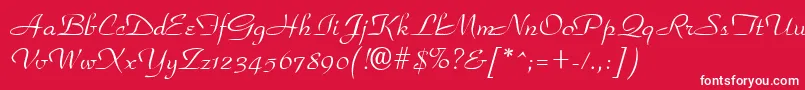Parkplace Font – White Fonts on Red Background