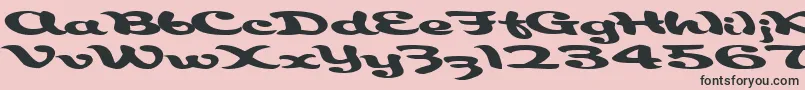 Police Aborigianlkite91RegularTtext – polices noires sur fond rose