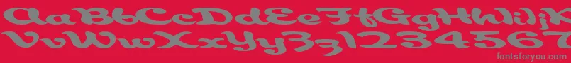 Aborigianlkite91RegularTtext Font – Gray Fonts on Red Background