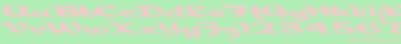 Aborigianlkite91RegularTtext Font – Pink Fonts on Green Background