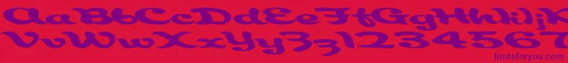 Police Aborigianlkite91RegularTtext – polices violettes sur fond rouge
