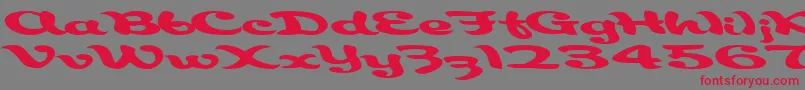 Aborigianlkite91RegularTtext Font – Red Fonts on Gray Background