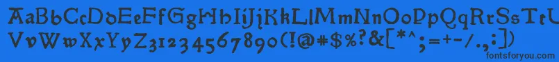 Pokoljaro Font – Black Fonts on Blue Background