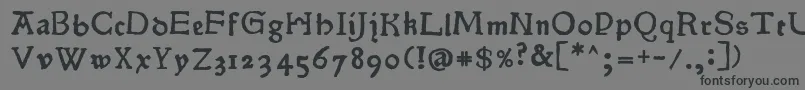 Шрифт Pokoljaro – чёрные шрифты на сером фоне