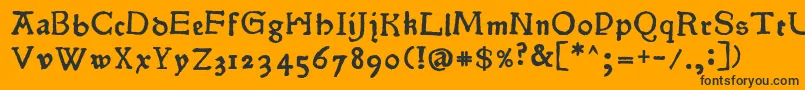 Pokoljaro Font – Black Fonts on Orange Background