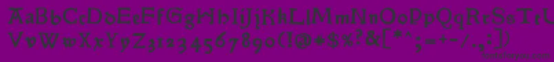 Pokoljaro-Schriftart – Schwarze Schriften auf violettem Hintergrund