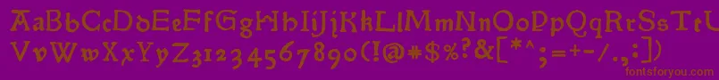 Pokoljaro Font – Brown Fonts on Purple Background