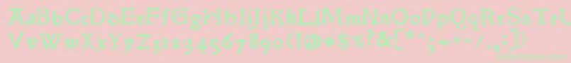 Pokoljaro Font – Green Fonts on Pink Background