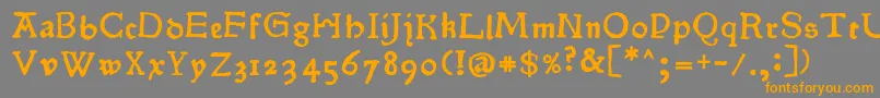 Pokoljaro Font – Orange Fonts on Gray Background