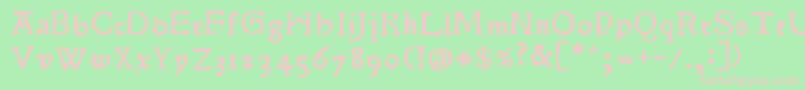 Pokoljaro Font – Pink Fonts on Green Background