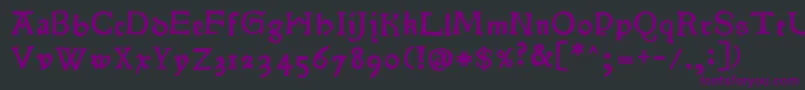 Шрифт Pokoljaro – фиолетовые шрифты на чёрном фоне