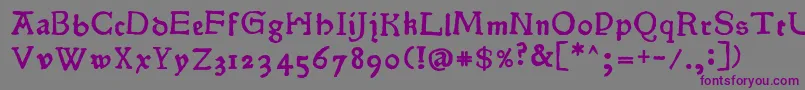 Шрифт Pokoljaro – фиолетовые шрифты на сером фоне