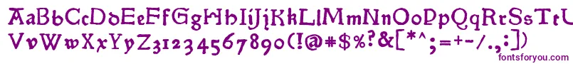 Pokoljaro-fontti – violetit fontit