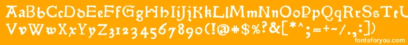 Pokoljaro Font – White Fonts on Orange Background