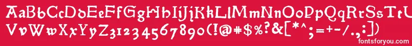 Pokoljaro Font – White Fonts on Red Background