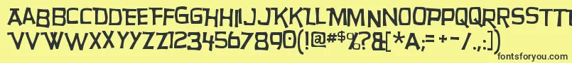 HurryupRegular Font – Black Fonts on Yellow Background