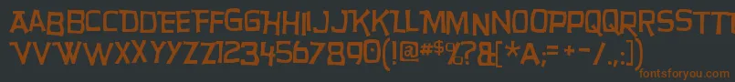 HurryupRegular Font – Brown Fonts on Black Background