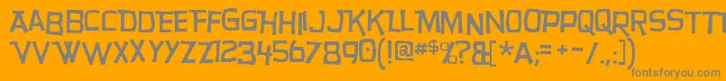 フォントHurryupRegular – オレンジの背景に灰色の文字