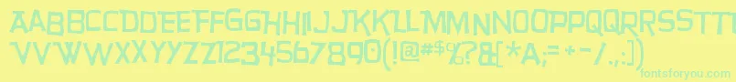 HurryupRegular Font – Green Fonts on Yellow Background