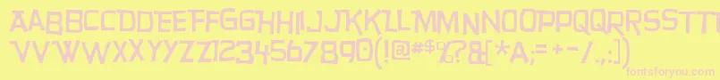 HurryupRegular Font – Pink Fonts on Yellow Background
