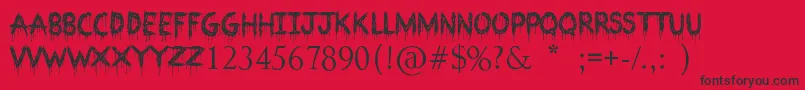 Bloodthirsty Font – Black Fonts on Red Background