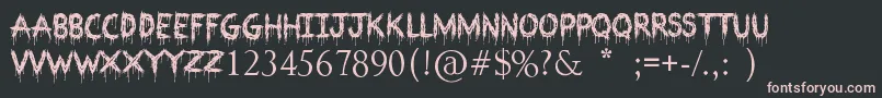 Bloodthirsty Font – Pink Fonts on Black Background