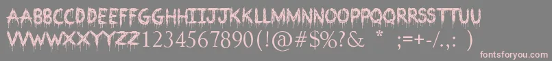Bloodthirsty Font – Pink Fonts on Gray Background