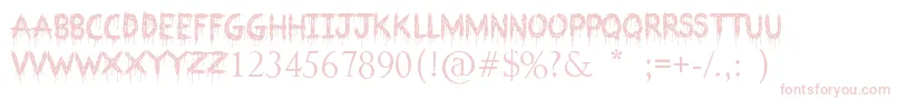 Bloodthirsty Font – Pink Fonts on White Background
