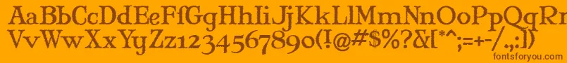 Maryjwi Font – Brown Fonts on Orange Background