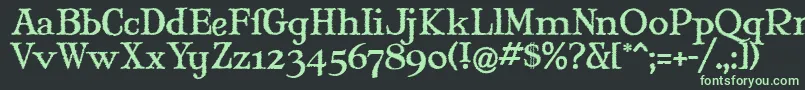 Maryjwi Font – Green Fonts on Black Background