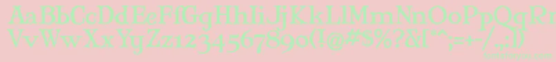 Maryjwi Font – Green Fonts on Pink Background