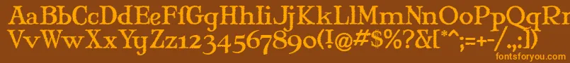 Maryjwi Font – Orange Fonts on Brown Background