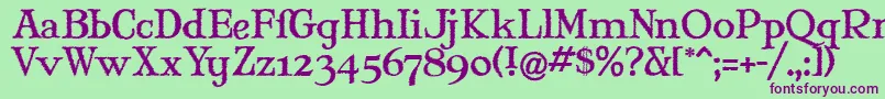 Maryjwi Font – Purple Fonts on Green Background