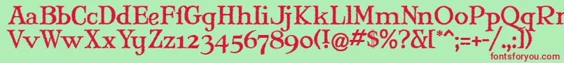 Maryjwi Font – Red Fonts on Green Background