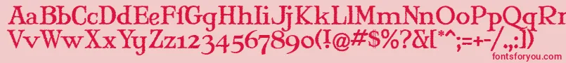 Maryjwi Font – Red Fonts on Pink Background