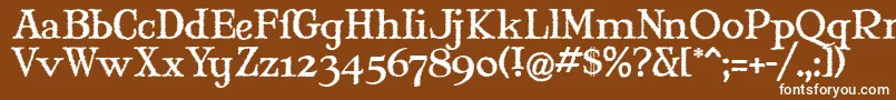 Maryjwi Font – White Fonts on Brown Background