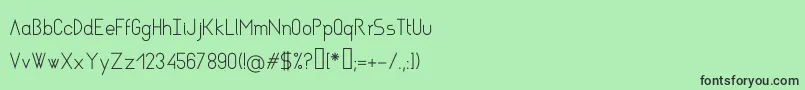 フォントAsgaltRegular – 緑の背景に黒い文字