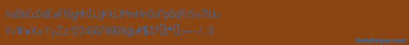 AsgaltRegular Font – Blue Fonts on Brown Background