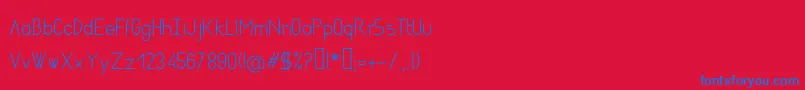 AsgaltRegular-Schriftart – Blaue Schriften auf rotem Hintergrund