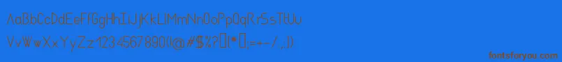 AsgaltRegular Font – Brown Fonts on Blue Background