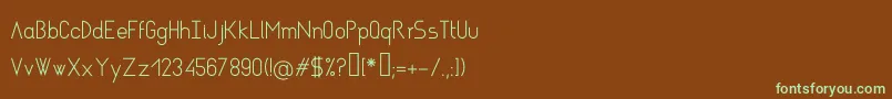 Шрифт AsgaltRegular – зелёные шрифты на коричневом фоне
