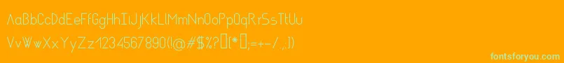 AsgaltRegular Font – Green Fonts on Orange Background