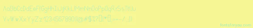 AsgaltRegular Font – Green Fonts on Yellow Background