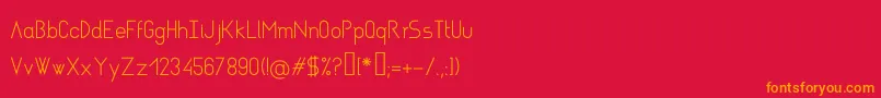 フォントAsgaltRegular – 赤い背景にオレンジの文字