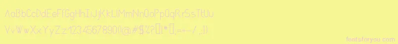 AsgaltRegular-Schriftart – Rosa Schriften auf gelbem Hintergrund