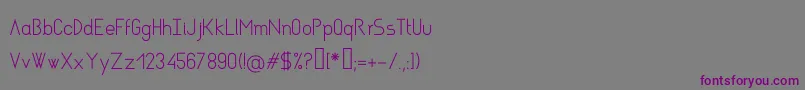 Шрифт AsgaltRegular – фиолетовые шрифты на сером фоне