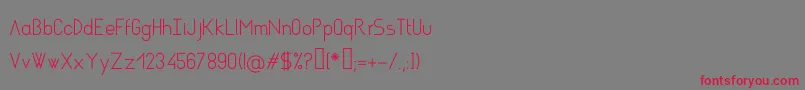 フォントAsgaltRegular – 赤い文字の灰色の背景
