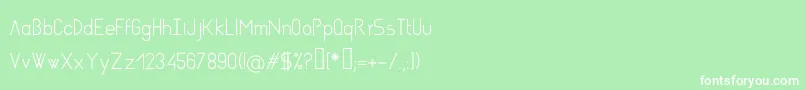 AsgaltRegular Font – White Fonts on Green Background