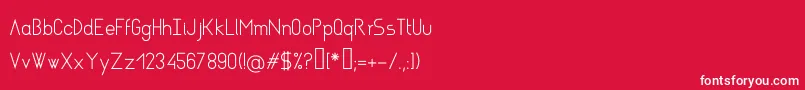 フォントAsgaltRegular – 赤い背景に白い文字
